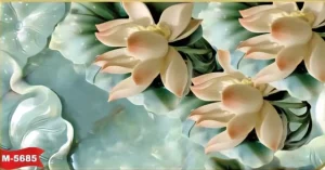 پرده زبرا تصویری چاپی طرح شکوفه سه بعدی کد ZT1765