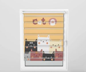 پرده زبرا اتاق کودک طرح cat