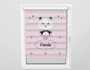 پرده زبرا اتاق کودک طرح پاندای کیوت